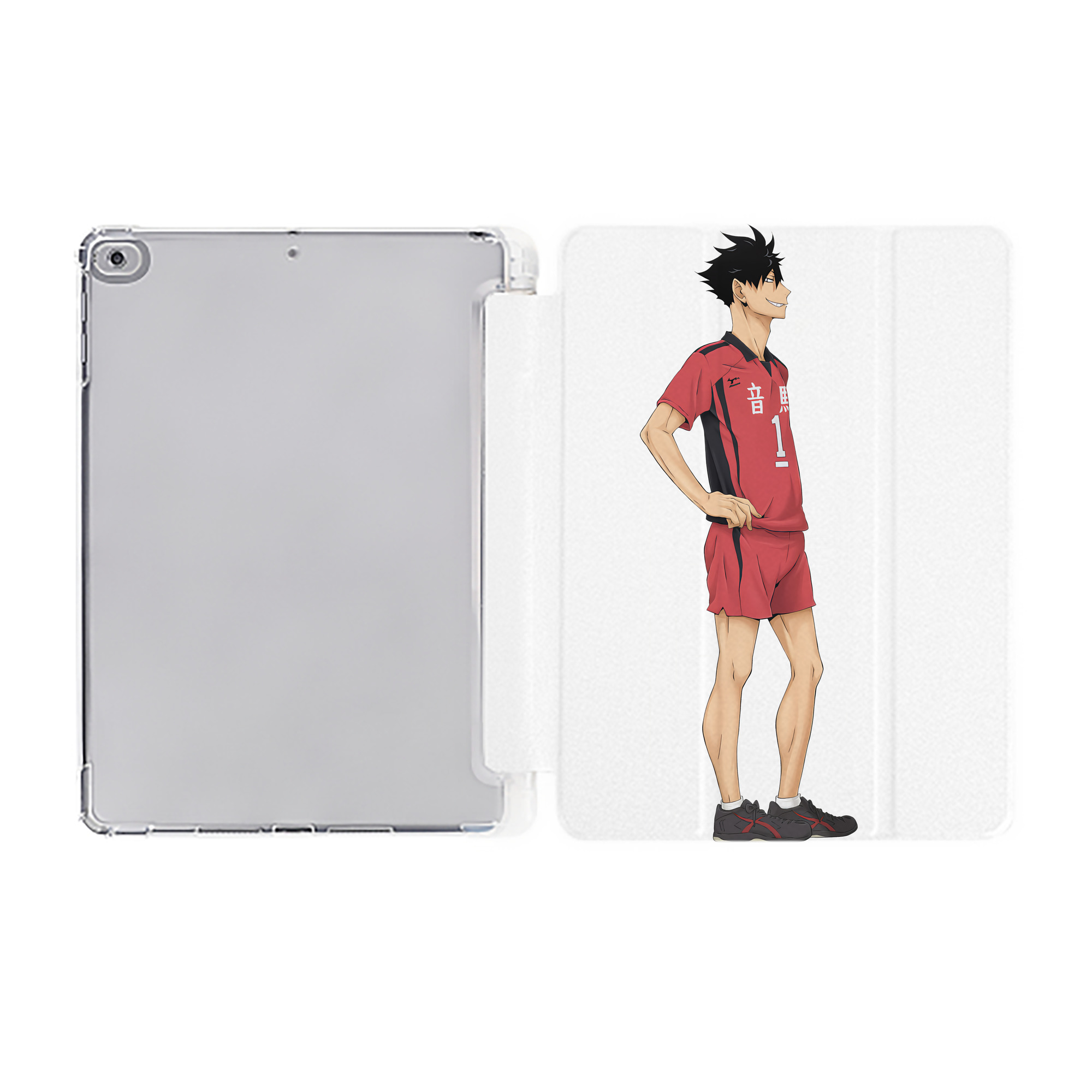 （画像用） ハイキュー!! Haikyu!! IPad ケース ペン収納付き 三つ折りスタンド PUレザー×シリコン 対応機種9.5/10.5/10.9インチ